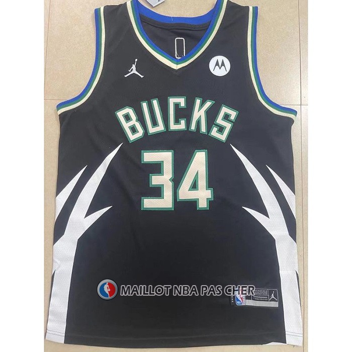 Maillot Milwaukee Bucks Giannis Antetokounmpo NO 34 Statement 2022-23 Noir